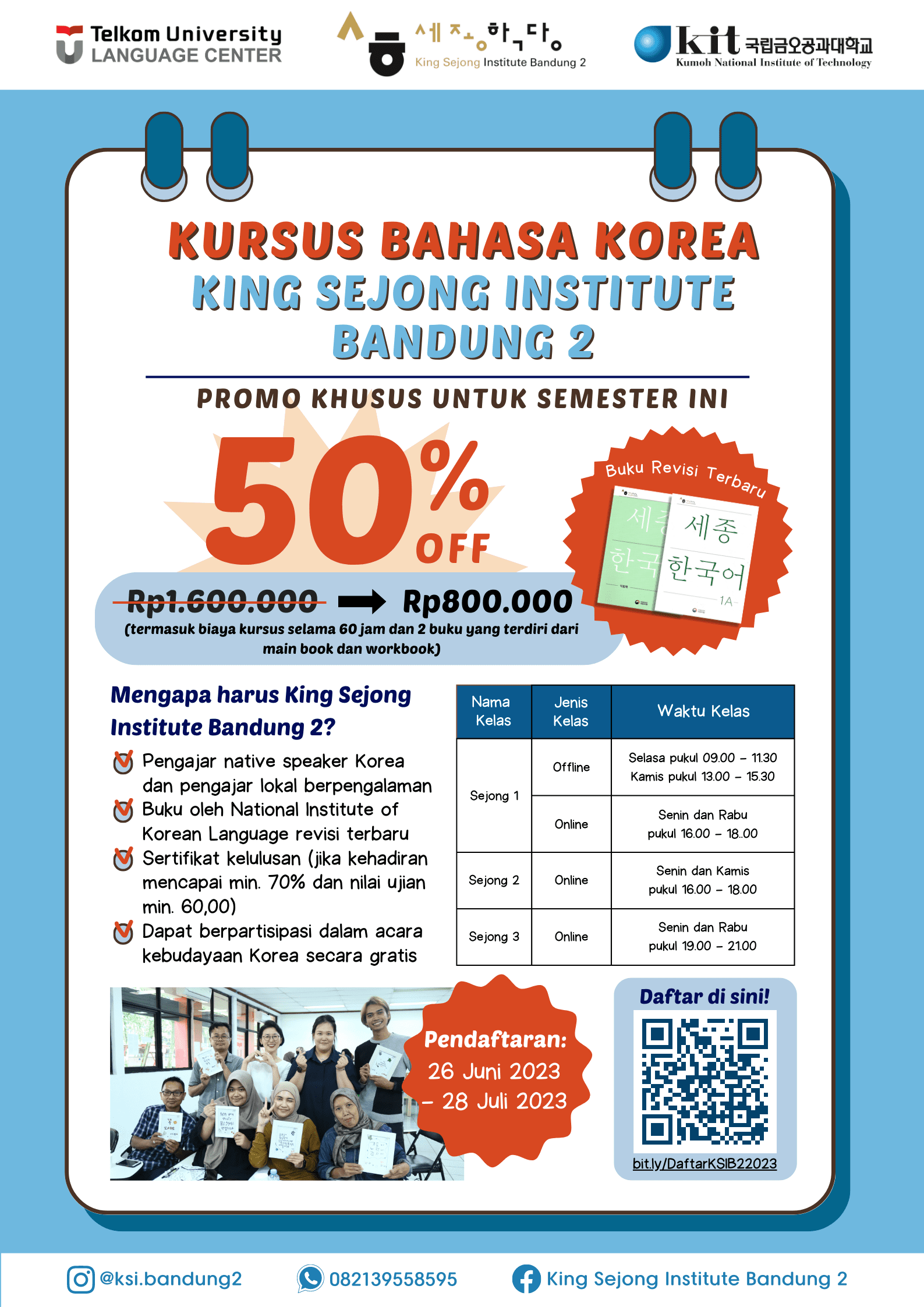 Kursus Bahasa Korea King Sejong Institute Bandung 2