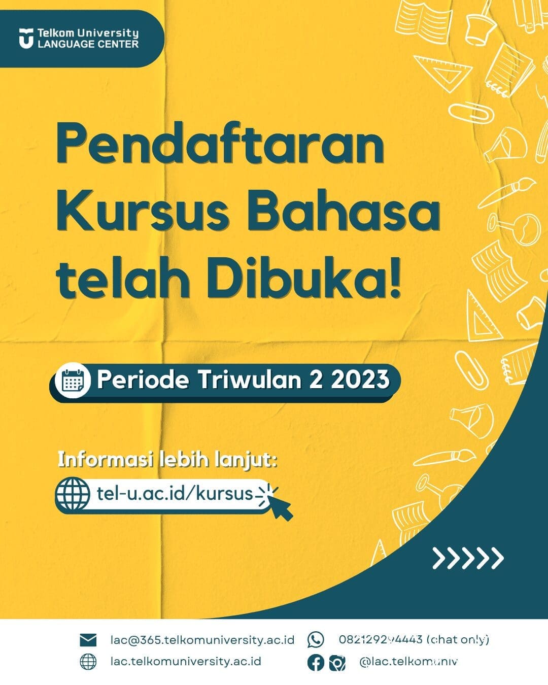 Pendaftaran Kursus Bahasa telah Dibuka!