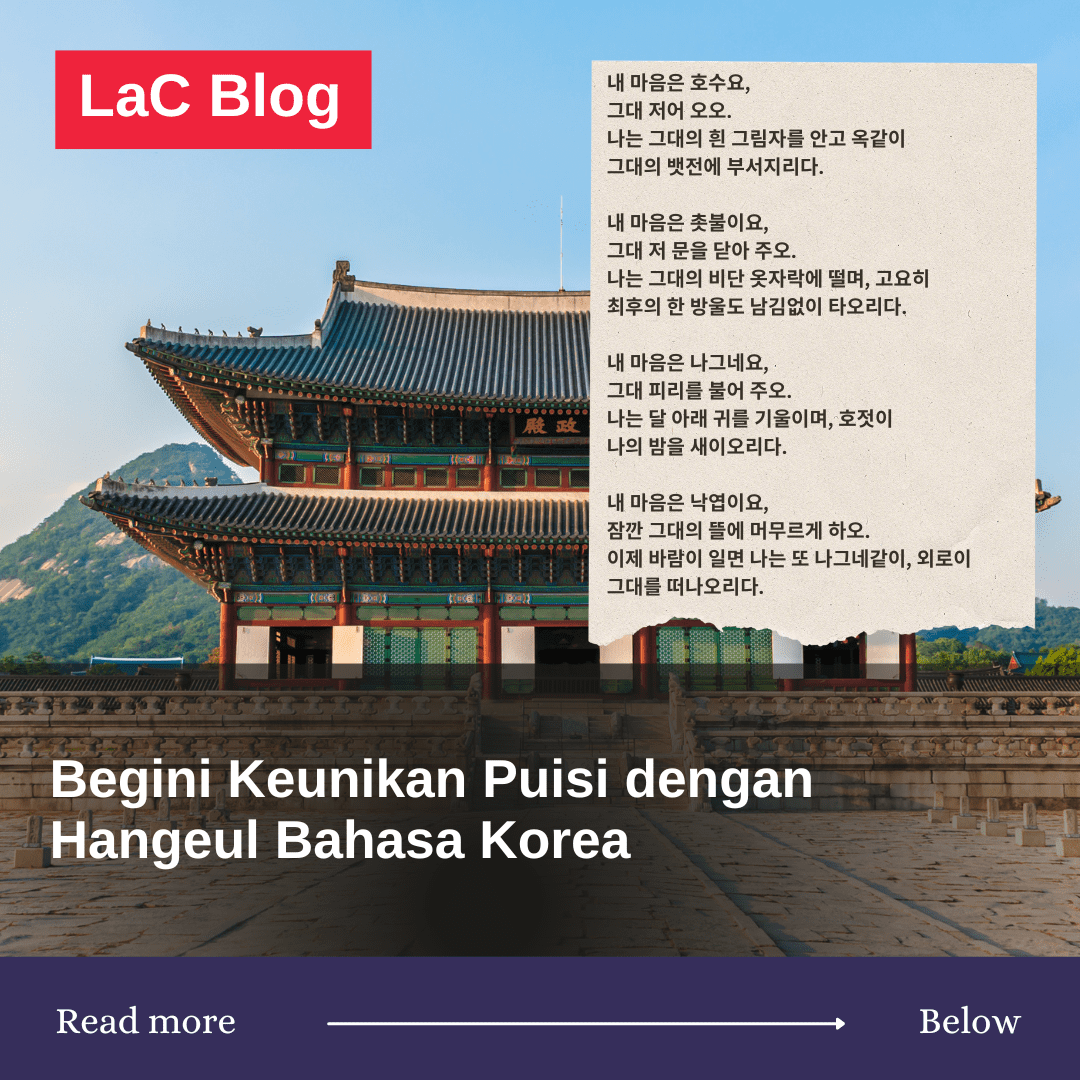 Begini Keunikan Puisi dengan Hangeul Bahasa Korea