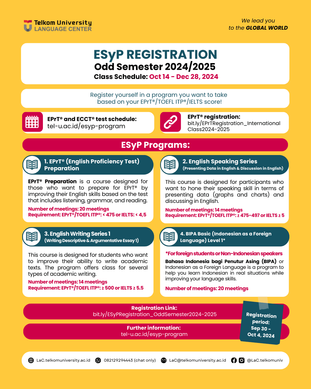 ESyP Registration for Odd Semester 2024/2025