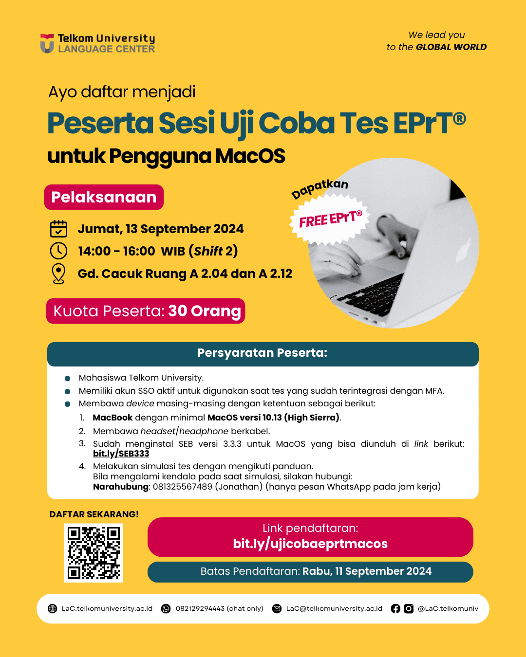 Pendaftaran Peserta Sesi Uji Coba EPrT® untuk Pengguna MacOS