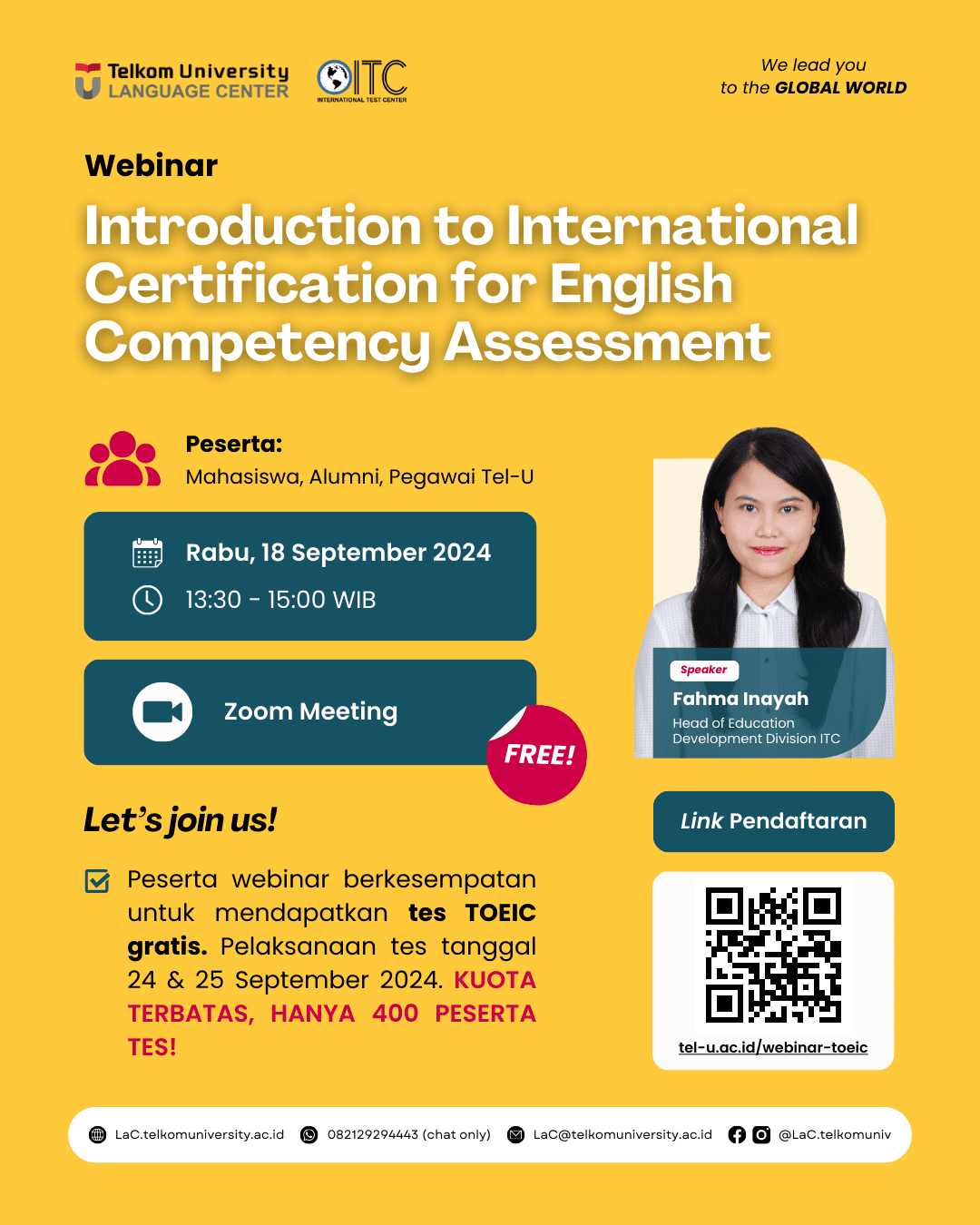 Webinar Introduction to International Certification for English Competency Assessment